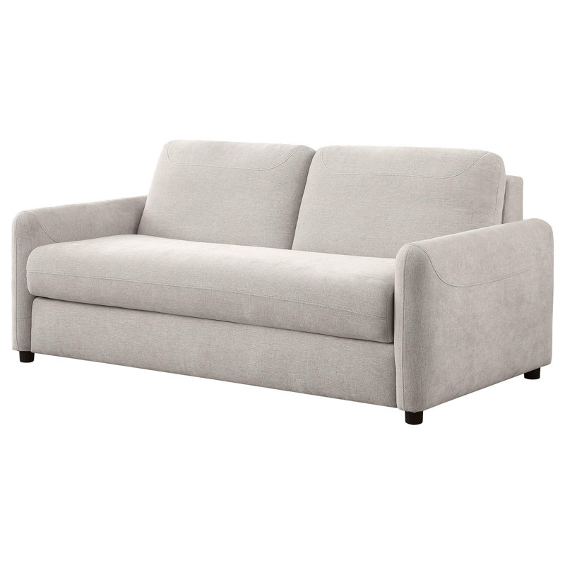 Emiel Upholstered Sofa Sleeper With Queen Mattress, Beige Fabric Incorrect