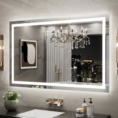 UL Certified Front & Back LED Anti-Fog Tempered Glass Bathroom Vanity Mirror