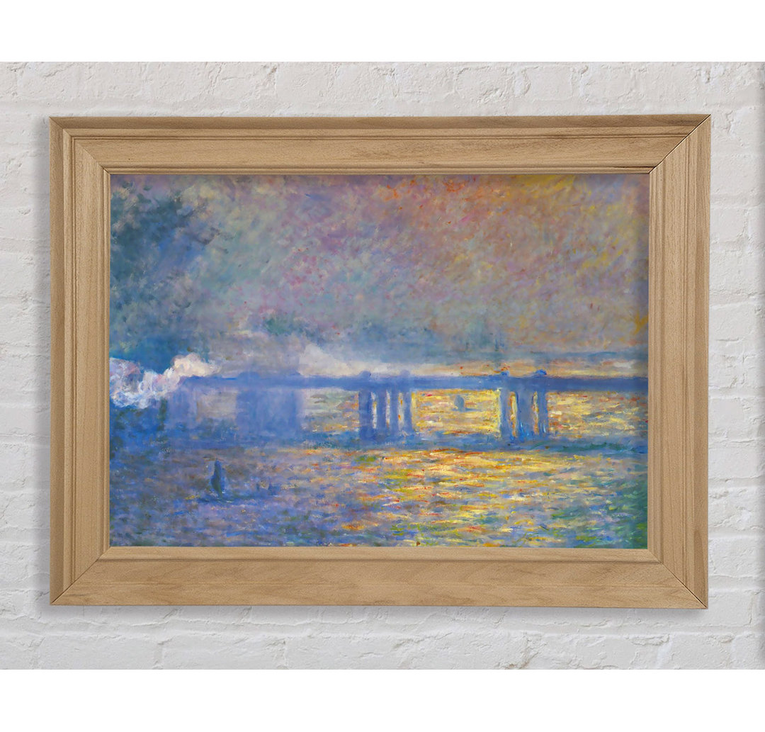 Gerahmtes Leinwandbild Monet Charing Cross Bridge