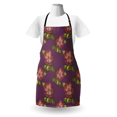 Multicolore Bungalow tablier de fleurs roses unisexe
