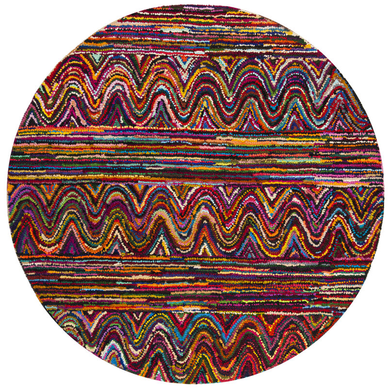 Anaheim Hand Tufted Cotton Rug, Round 6'