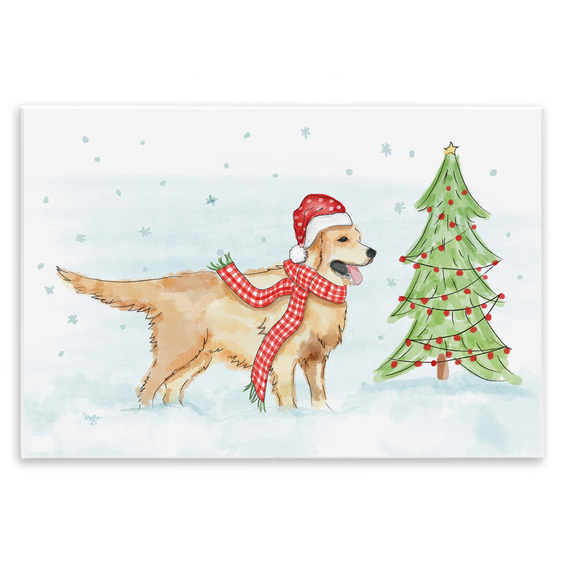 «Snowy Labrador Scene» par Mollie B., H 10 po x l 15 po