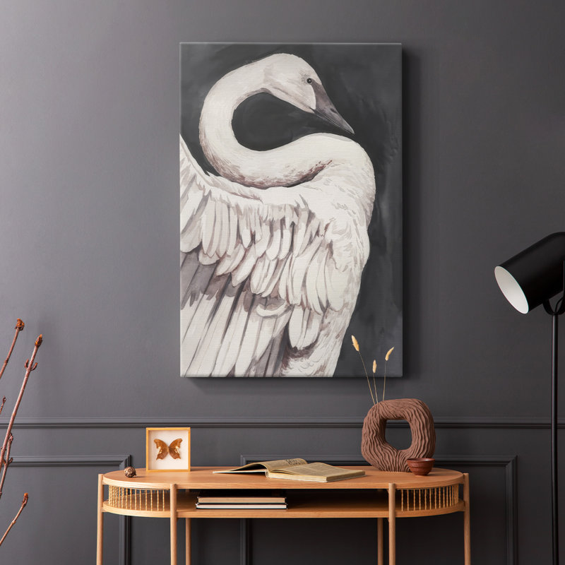 Swan Dance I -Gallery Wrarap Cavas, H 36 po x l 24 po