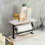 Metal and Wood Freestanding Paper Towel Holder