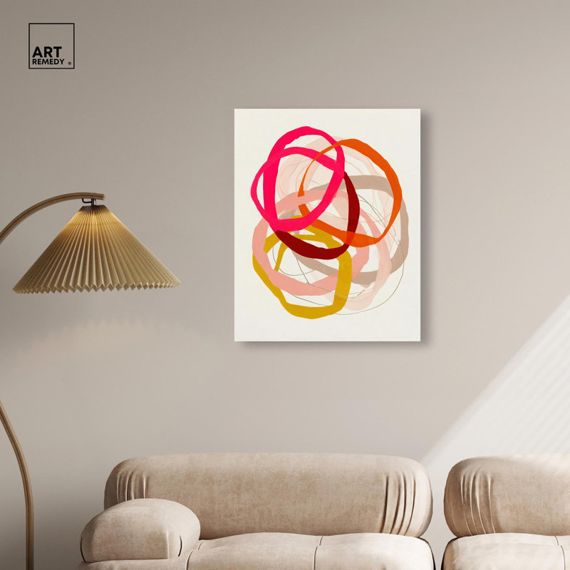 "Playful Scribble III", reproduction d'art sur toile par Art Remedy, tendue sur châssis, 24 x 30, H 30 po x l 24 po