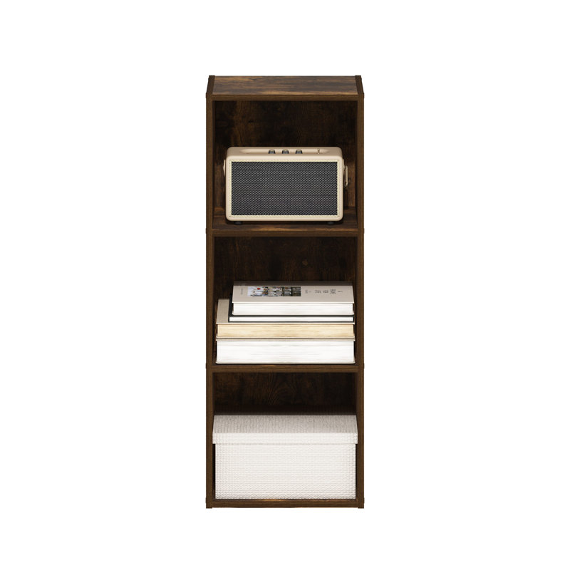Bessan Bookcase, Amber Pine, (3 Shelves) 32" H x 12" W x 9" D