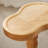 Solid Wood Bean-Shaped End Table,Pedestal Drink Table, Tall Plant Stand-118690958-118690959