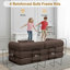 Canapé-lit futon convertible 4 en 1 en velours côtelé, 78 pouces, avec 2 oreillers, aucun assemblage requis-1443662629-1490432184