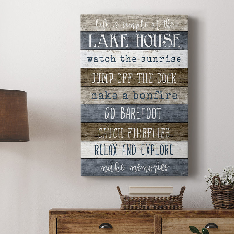 Simple Lake Rules -Custom Wrapped Gallery Cavas