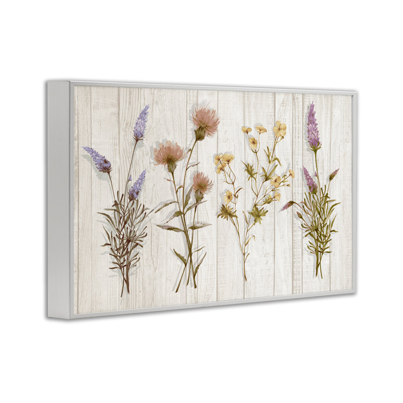 Fleurs sauvages, estampe numérique par Alex Black, Estampe numérique encadrée blanc bord de mer, H 12 po x l 18 po