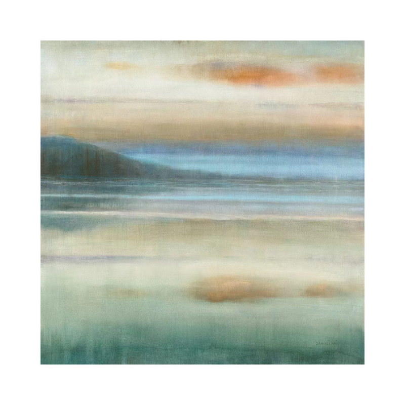 Coastal Sunset by Danhui Nai - Wrapped Canvas Painting, 45.72 cm H x 45.72 cm W