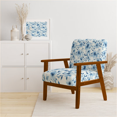 Chaise rembourrée Floral - Fauteuil Blue Whisper