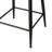 Modern Upholstered Hunter Green Fabric Swivel Counter Stool with Tapered Black Metal Legs-780107301-776690805