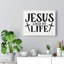 Jesus Saved My Life Cross White - Wrapped Canvas Print-1641642670