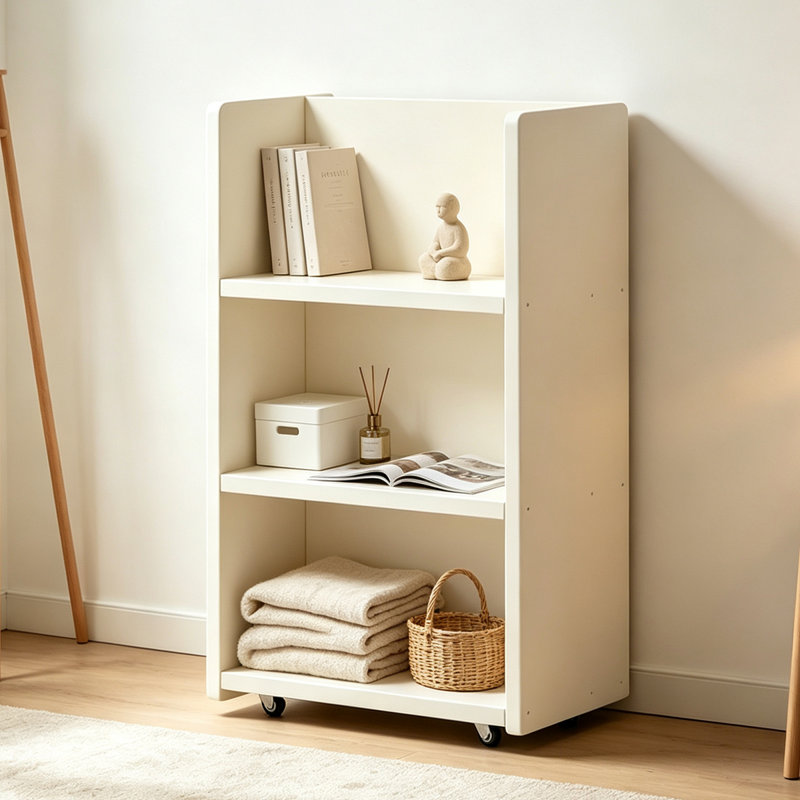 Beige Modern Solid wood Standard Bookcase, Beige