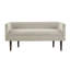 Banc décoratif envoûtant - Velours crème, ensemble d'assemblage de pieds en bois massif Siège en velours chic, design, pieds