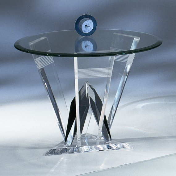 Diamond Cut Acrylic End Table