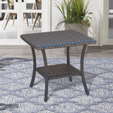 Highfield Square Polyethylene (PE) Wicker Outdoor Side Table