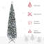 Grand arbre de Noël artificiel mince enneigé et enneigé avec branches réalistes-1838023950