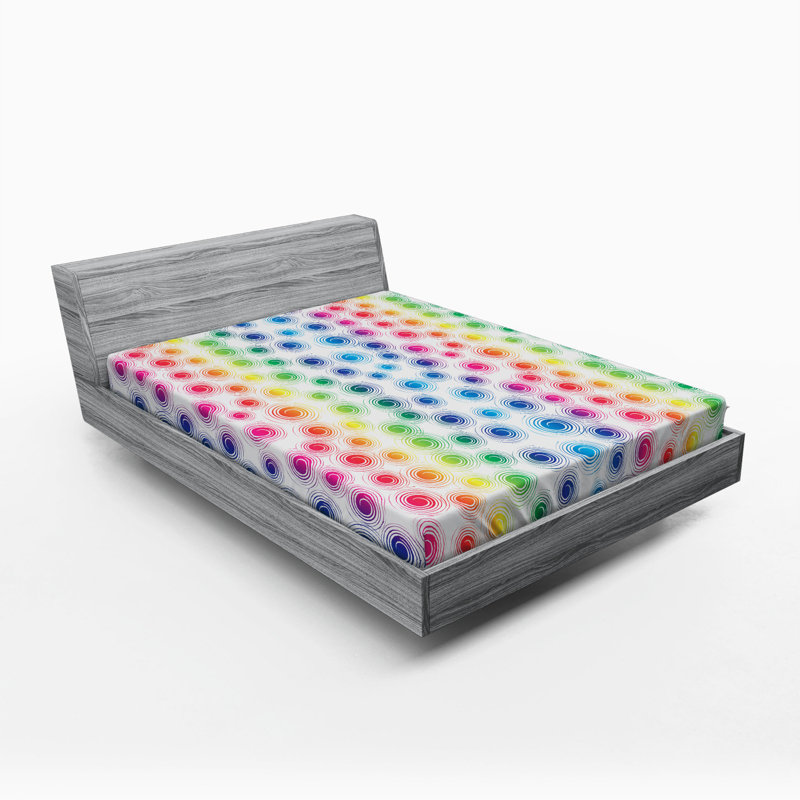 Microfiber Geometric Fitted Sheet, Full Fitted Sheet