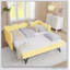 Lit de jour en vichy douillet avec canapé-lit gigogne, port USB et forme de vague adorable-129431939