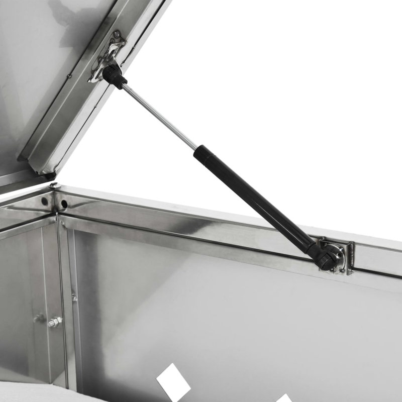 Remise à déchets horizontale en acier inoxydable l 4,53 pi. X P 2,54 pi.