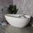 59 Inch Small Size Artificial Stone Solid Surface Freestanding Bathroom Bathtub