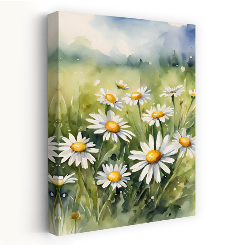 Art contemporain contemporain Aster Daisy, H 60 po x l 40 po