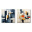Chrysteen - Ensemble de 2 collages carrés à formes abstraites-101852415-101852411