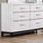 1pc Contemporary 6-Drawer Dresser White Finish Wooden Bedroom Furniture