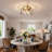 3 Heads Gold Finish Ceiling Light-309155978