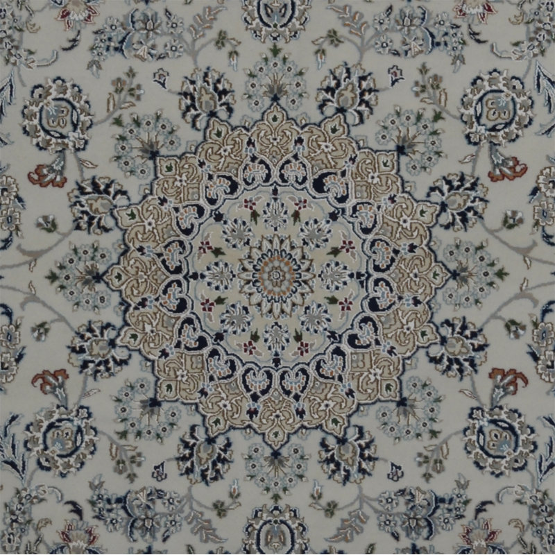 Tapis en laine et soie noué à la main Lorice (6 pi 4 po x 8 pi 3 po)