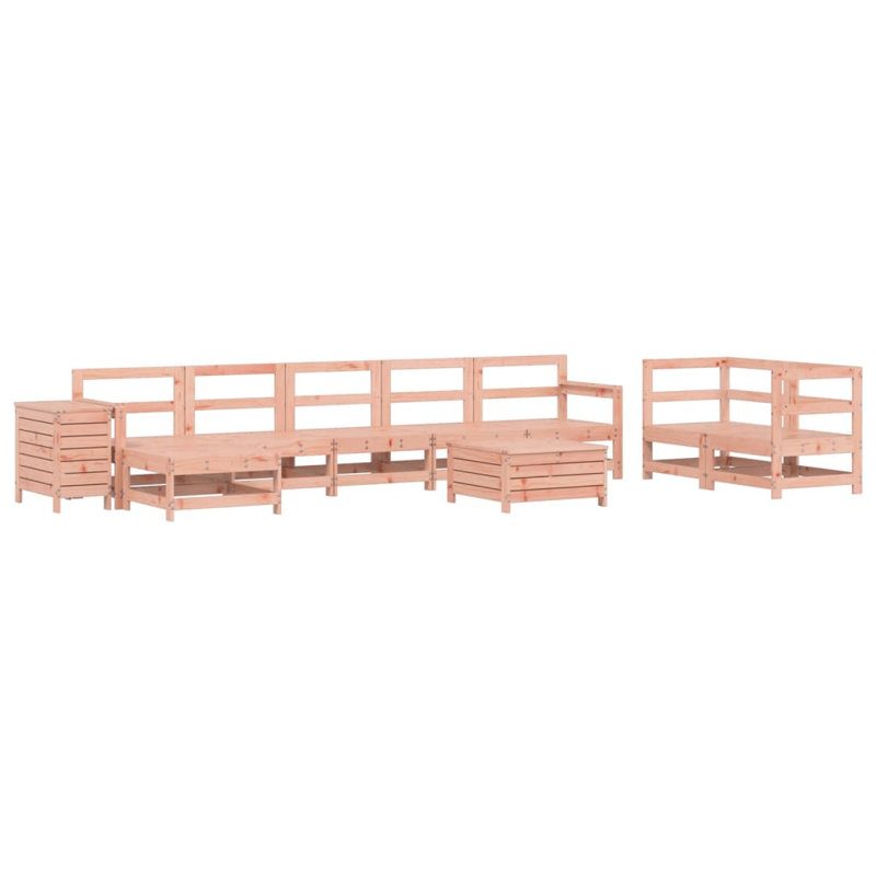 Wicker 9 - Person Garden Lounge Set, Natural Douglas