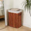 Panier à linge en bambou naturel avec couvercle et poignées, doublure amovible, idéal pour la salle de bain, la chambre à coucher et la salle de lavage-700364861-700364862