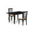 Black Finish Rectangular Solid Wood Top with Butterfly Leaf Dining Table Set-2059482584