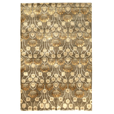 Hand Knotted Area Rug in Fawn