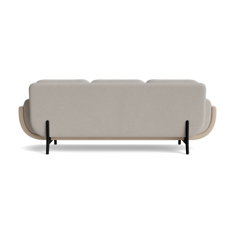 Regatta 100 Sofa, Boucle - Dove Gray/Greenwich Leather - Taupe, Black