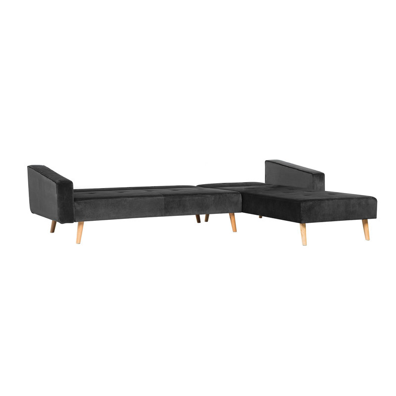 Lukas 4 Seater Sofa Bed, Black