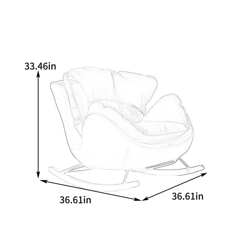Chaise berçante ergonomique, Noir, noir, noir, noir, Noir, noir, noir, noir