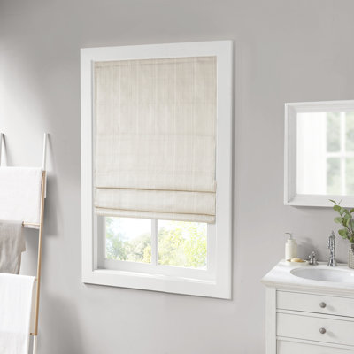 Store romain simple obscurcissant 29 x 64 po Galen Ivory Basketweave