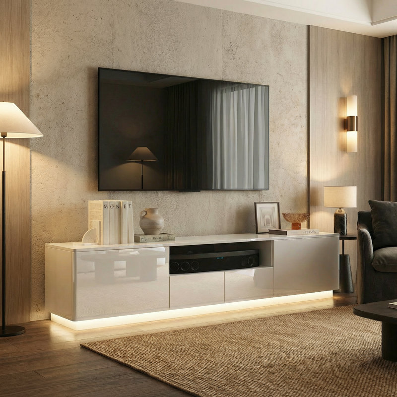 Caelah TV Stand for TVs up to 78", White