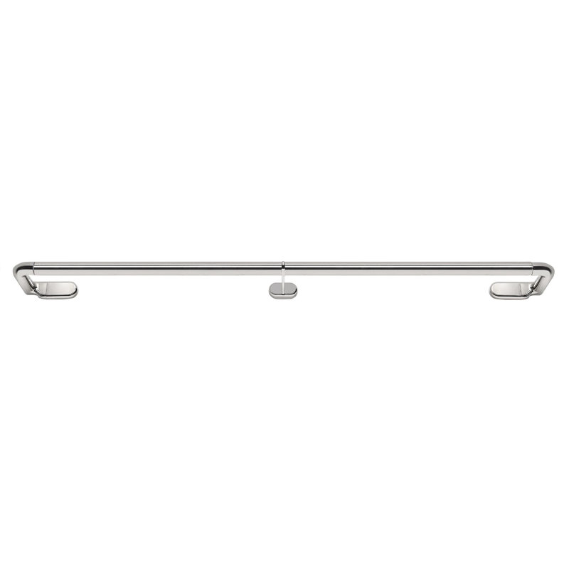 Tringle à rideaux réglable argentée Glines, L 120 po