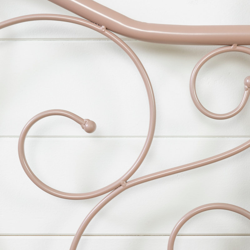 Twin Pink Metal Princess Daybed with Slats