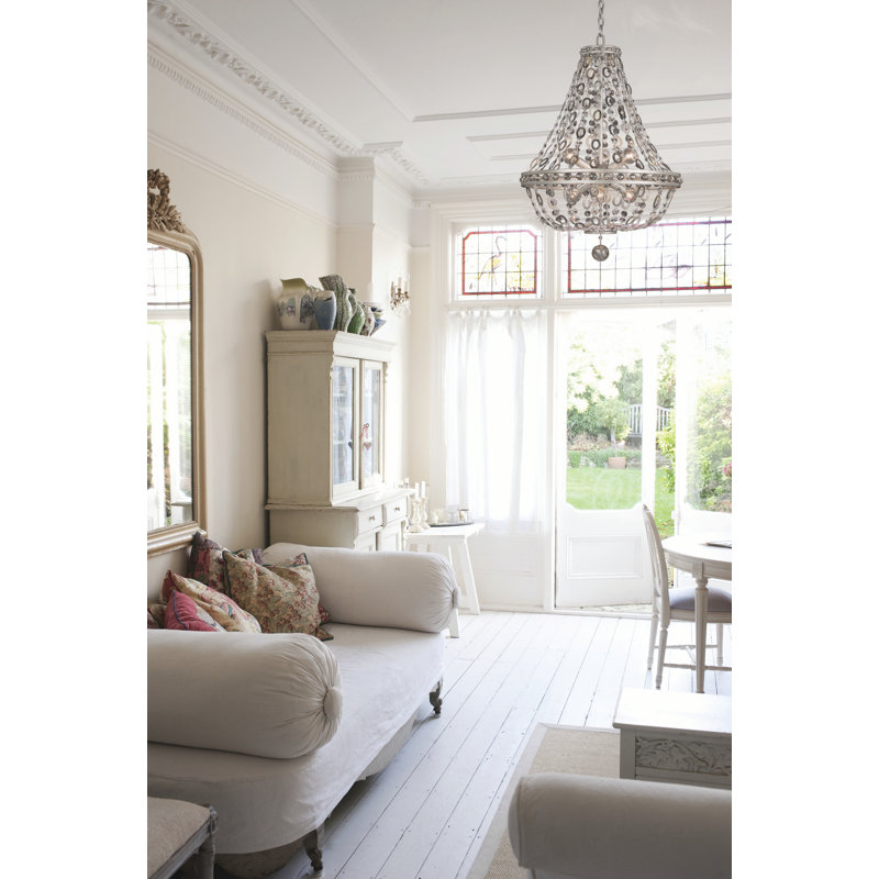 Lustre de style rétro à feuille d'argent 6 LT Lucia Allegri