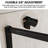 56-60" W x 71" H Frame Shower Door, Pivot Glass Shower Door with 1/4"(6mm) Clear Tempered Glass, Swing Shower Doors with Matte Black Finish, Reversible Installation-102619678