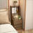 Modern Wood Nightstand with Charging Station and Storage, Easy Assembly-1908295329