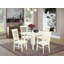 Ensemble de 5 pièces pour 4 pièces comprenant une table de salle à manger rectangulaire avec Dropleaf et 4 chaises, noir et cerise-109975373-106903785-106903783