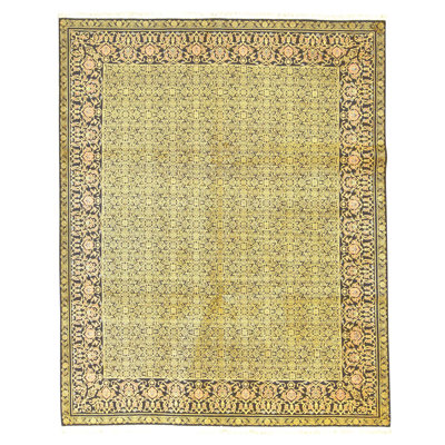 Hand Knotted Wool Oriental Area Rug in Black