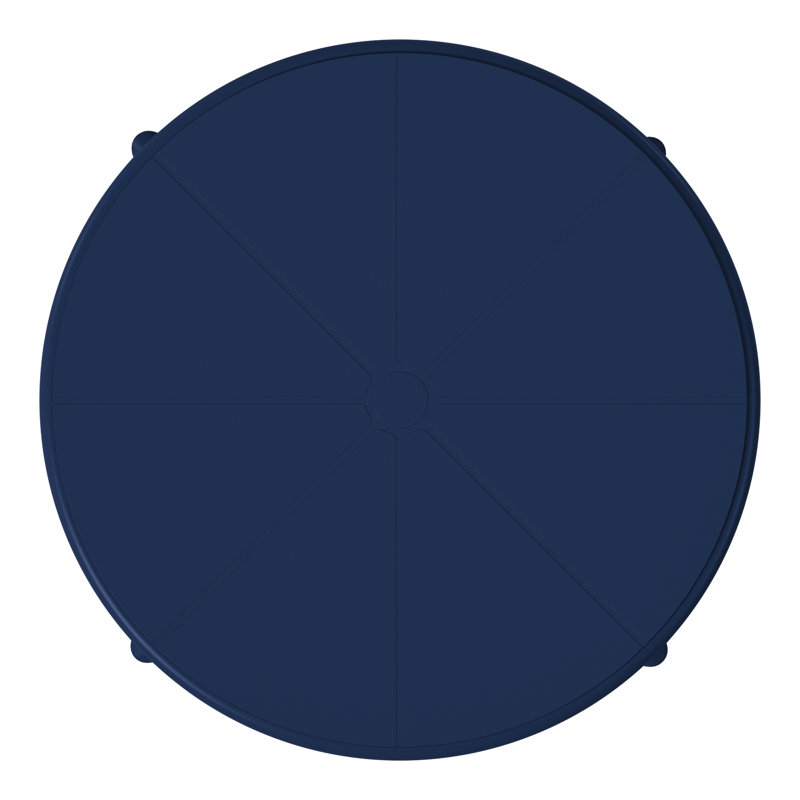 Outdoor Round Dining Table, Navy Blue