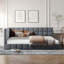 Velvet Upholstered Daybed Convertible Sofa Bed Frame